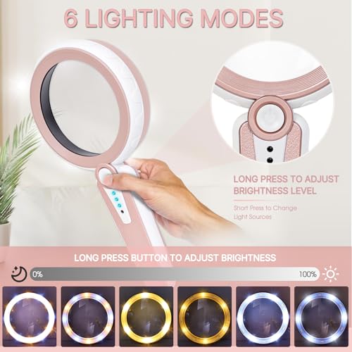 45X Magnifying Glass with Light for Reading