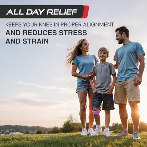 Sleeve Stars Swedish Brand Patellar Tendon Support Strap for Women & Men Effective Osgood Schlatter Knee Brace Youth & Kids Knee Brace with 3 Adjustable Length fits 7"