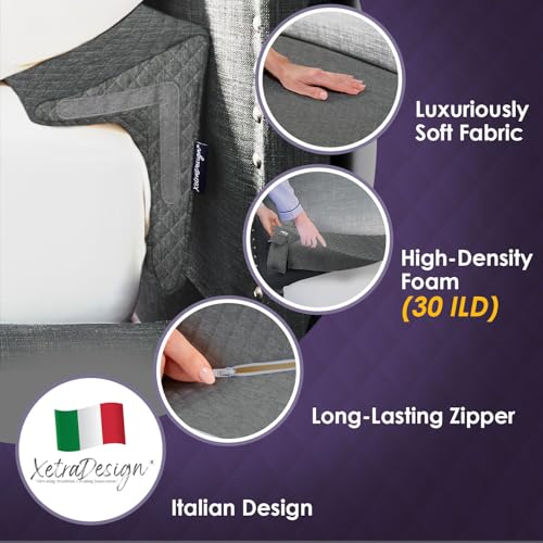 Bed Wedge Pillow for Headboard Gap Up to 7"