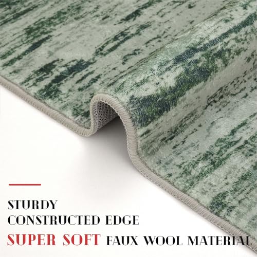 Modern Abstract Washable 2x5 Runner Rug Non Slip Kitchen Rugs (10 Sq Ft)