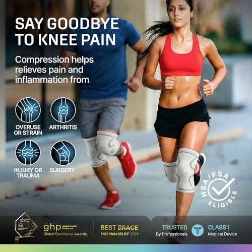 Compression Knee Brace for Women & Men (2 Count)