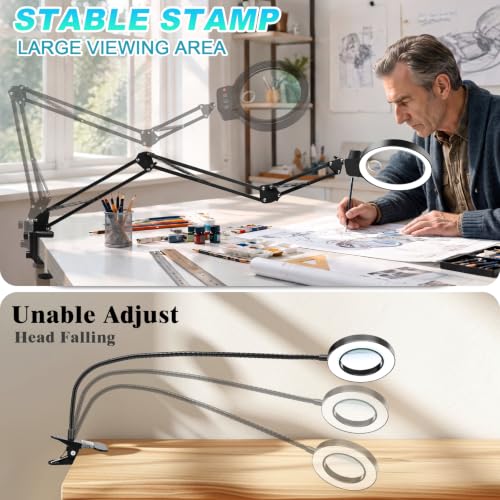 12X 30X Magnifying Glass with Light
