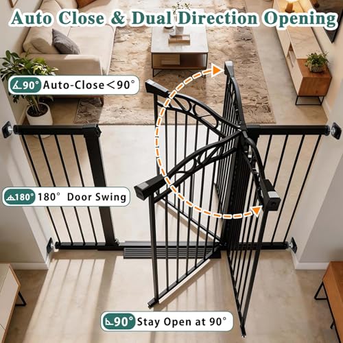68.2" 70.8" Extra Wide Baby Gate with Door