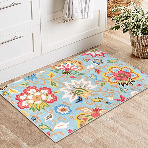 Floral 2x3 Small Rugs for Entryway