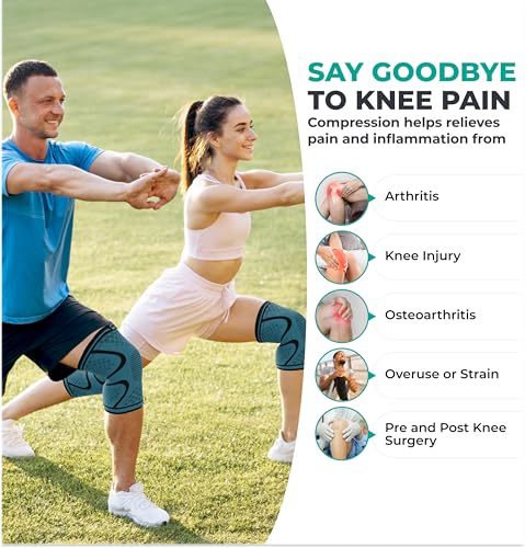 Compression Knee Brace for Women & Men (2 Count)