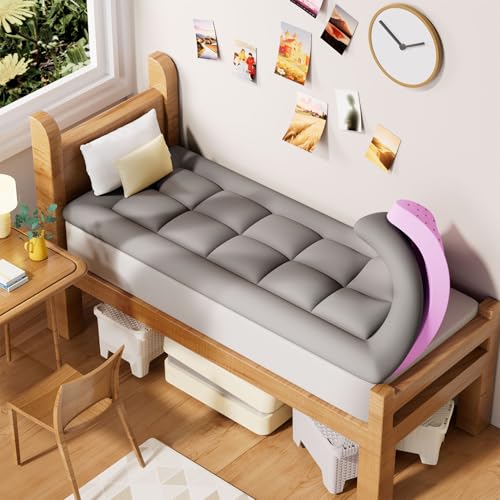 Dual Layer 5 Inch Memory Foam Mattress Topper Twin XL Size for Dorm Room