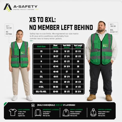 XSmall Green hi vis vest xs