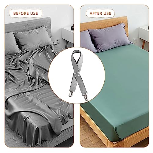 8Pcs Adjustable Bed Sheet Straps Clips