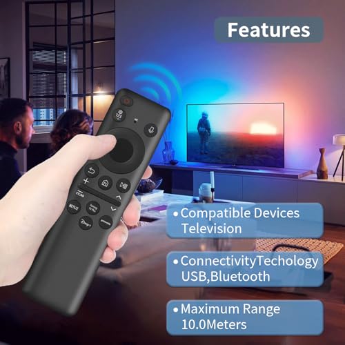 2023 BN59 01432A Solar Voice Replacement for Samsung Remote Control Smart TV with Rechargeable Solar Cell