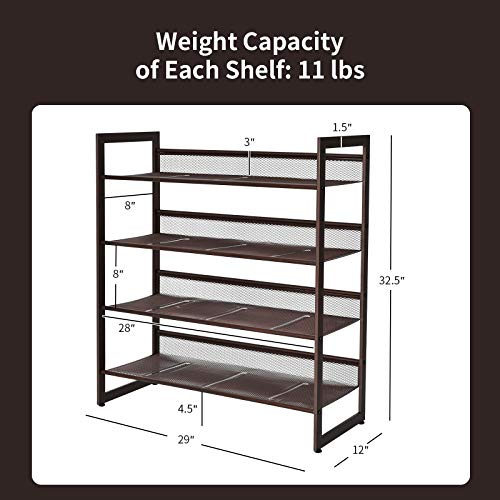 4 Tier Metal Shoe Rack