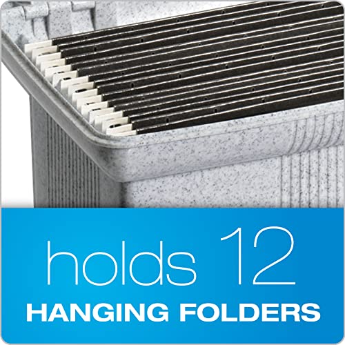Portable File Box with File Rails