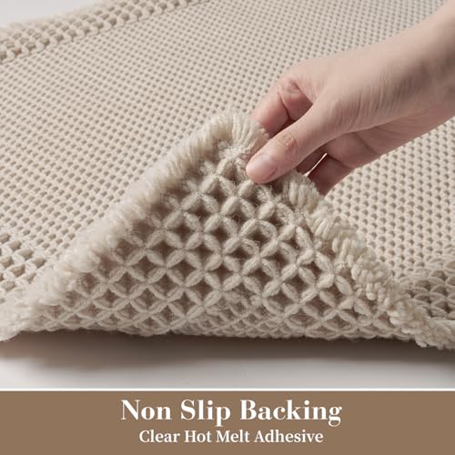 Waffle Bath Mat for Bathroom Non Slip Bathroom Rugs 24x36 Pale Beige (6 Sq Ft) - Bel Marant