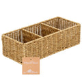 Wicker Basket With 3 Compartments