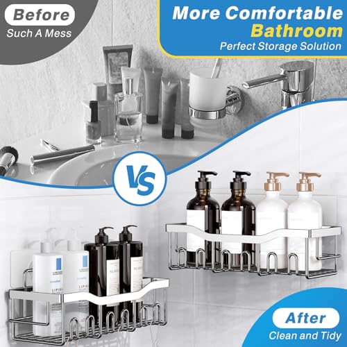 5 Pack Adhesive Shower Caddy Organizer