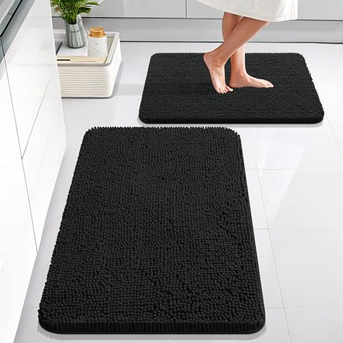 Chenille Bathroom Rugs Mats Sets 2 Piece (5 Count) - Bel Marant