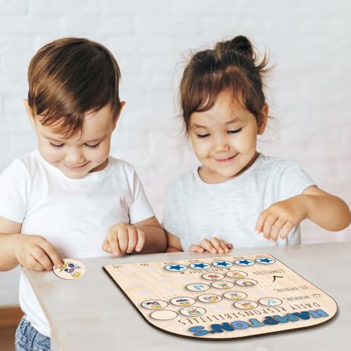 Personalized Wooden Chore Chart for Kids 15x17"