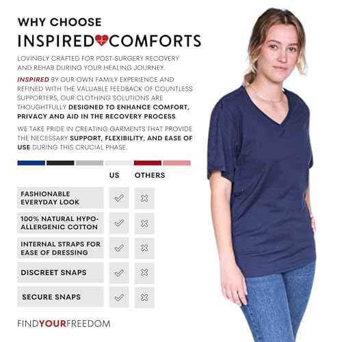 Post Surgery Shirt with Discreet Left & Right Side Snap Access