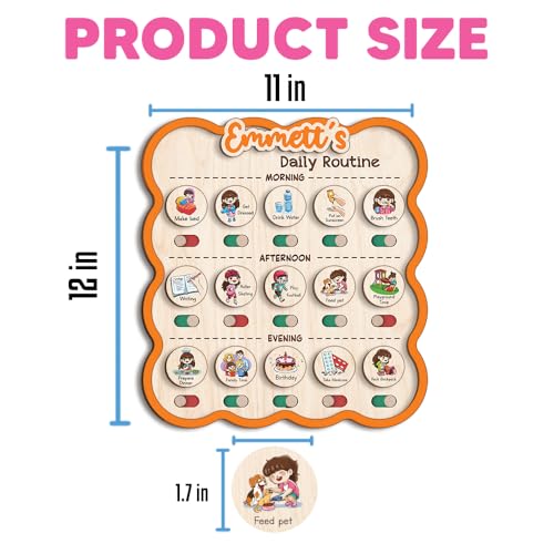 Personalized Wooden Chore Chart for Kids