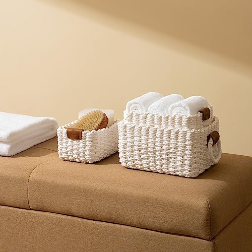 Small Wicker Baskets for Organizing (3 Count)
