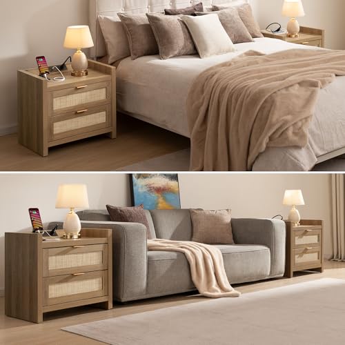 Night Stand with 2 Large Drawers