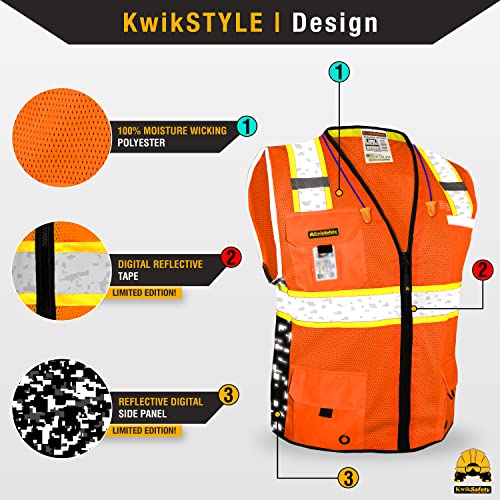 BIG KAHUNA DIGITAL Hi Vis Safety Vest Class 2