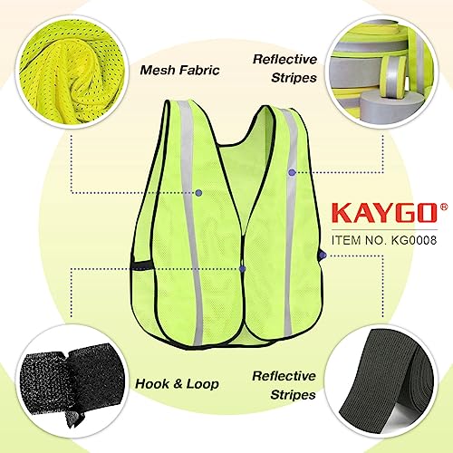 Reflective High Vis Safety Vest Mesh for Men and Women KG0008 (10 Count)