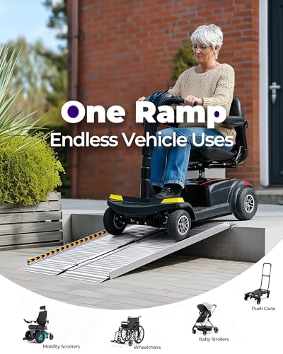 FACHNUO Portable Wheelchair Ramp 4FT (352.16 Ounce)