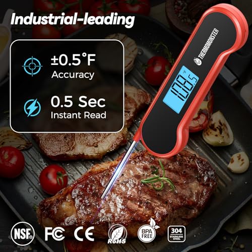 0.5 Sec Instant Read Meat Thermometer Digital for Cooking