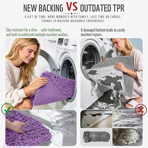 Large Bathroom Rugs Non Slip Washable 36x24 Inch