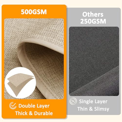 Beige Remote Control Holder Recliner Armchair Caddy Couch Caddy Sofa Armrest Organizer Linen Fabric Tan Taupe Sofa Arm Chair Caddie with 6 Pocket Storage for Magazine