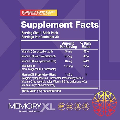 MemoryXL Brain Supplement for Memory & Focus (30 Ounce)