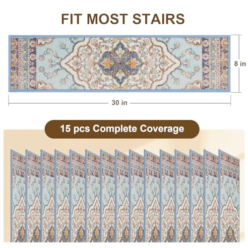 Non Slip Stair Treads for Wooden Steps Indoor (25 Sq Ft)