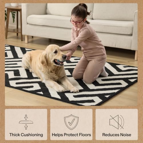 Slip Resistant Rug Pads for Hardwood Floor 7x10 Cream (70 Sq Ft)