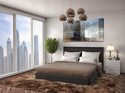 A62275 Canvas Prints Abstract Wall Art Print Paintings Grey and Brown Home Decor Stretched and Framed Ready to Hang for Living Room Bedroom and Office Home Kitchen Artwork 30x60inch