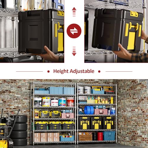 6 Tier Heavy Duty Metal Wire Shelving Unit