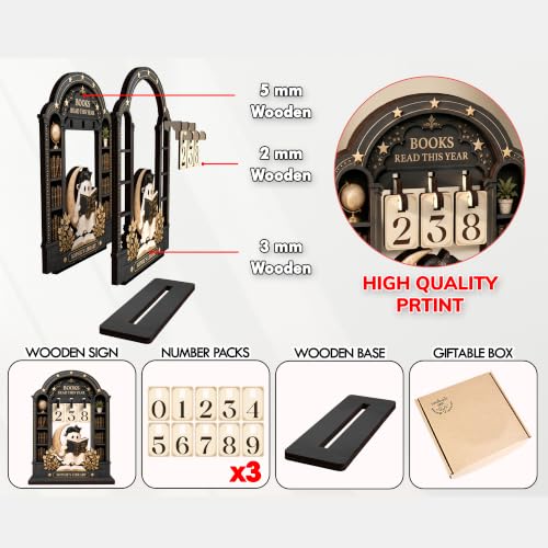 Personalized Gothic Books Read This Year Tracker Sign