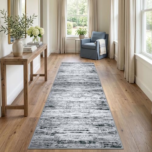 Abstract Washable Runners for Hallway 3x8 Runner Rug Non Slip Indoor (24 Sq Ft)