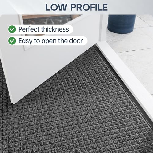 3'x6' Front Door Mat Indoor Outdoor Entrance Heavy Duty Waterproof (18 Sq Ft)