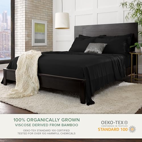 Twin Sheets Genuine 100% Organic Viscose Derived from Bamboo Bed Sheet Set