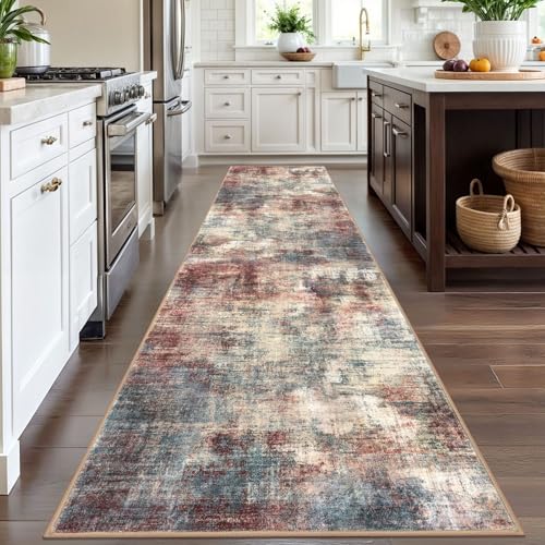 Abstract Runner Rug 3x12 Ft Washable Runners for Hallways