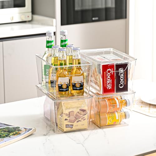 12 Pack Clear Storage Bins with Lids (12 Count)