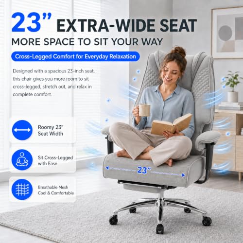 DJ.Wang Big and Tall Office Chair 400lbs