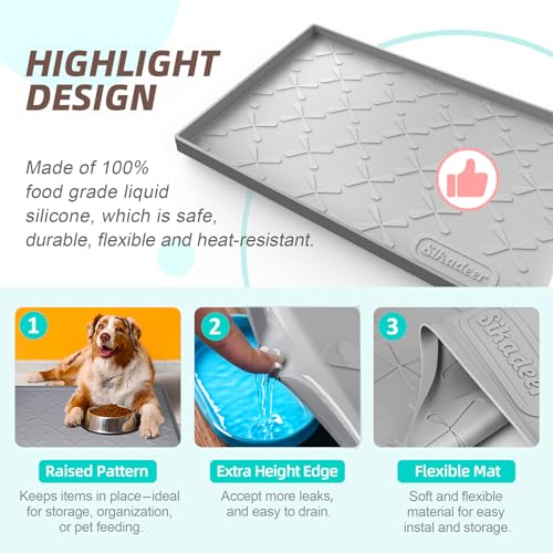 Waterproof Under Sink Mat 31" x 19" Silicone Mat Cabinet Protector
