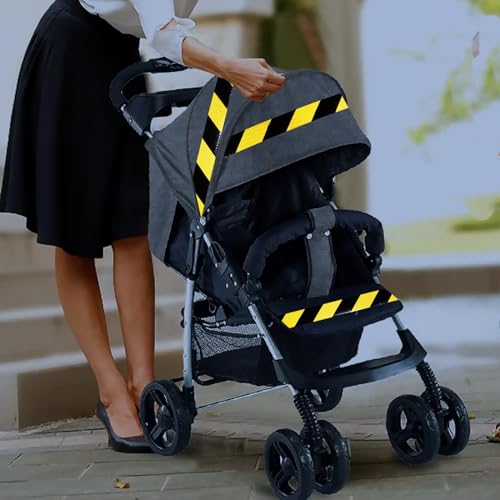 Yellow Black Reflective Tape Outdoor Waterproof 3 inch X 10 feet