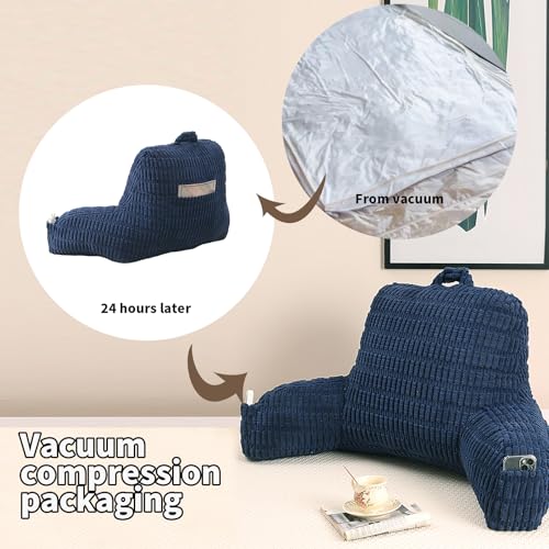 Large Reading Pillow for Sitting Up with Arms