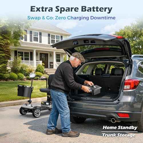 Mobility Scooter for Adults with Spare Battery