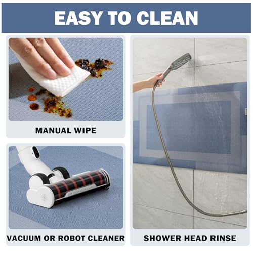 Non Slip Bath Mat Long Ultra Thin Bathroom Rugs Runner Fit Under Door (11 Sq Ft)