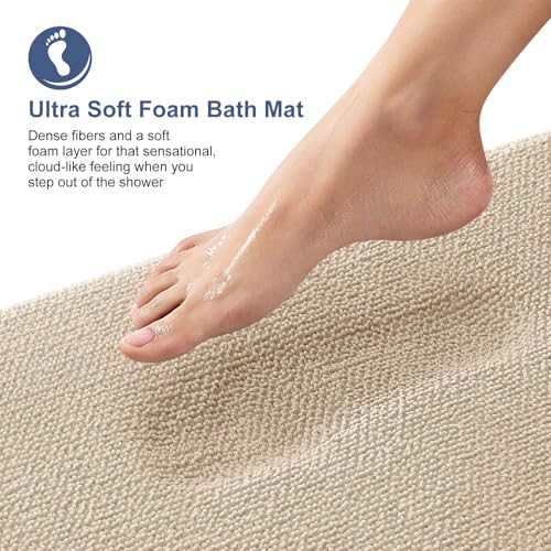 Memory Foam Large Bathroom Rugs 44x32