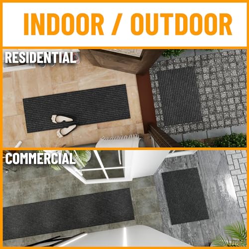 2' x 38' Hallway Runner with Scraper Pile Extra Durable Non
