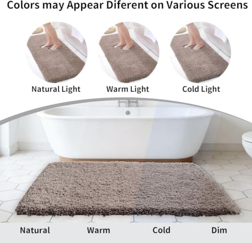 Taupe Grey Bathroom Rug 24x48